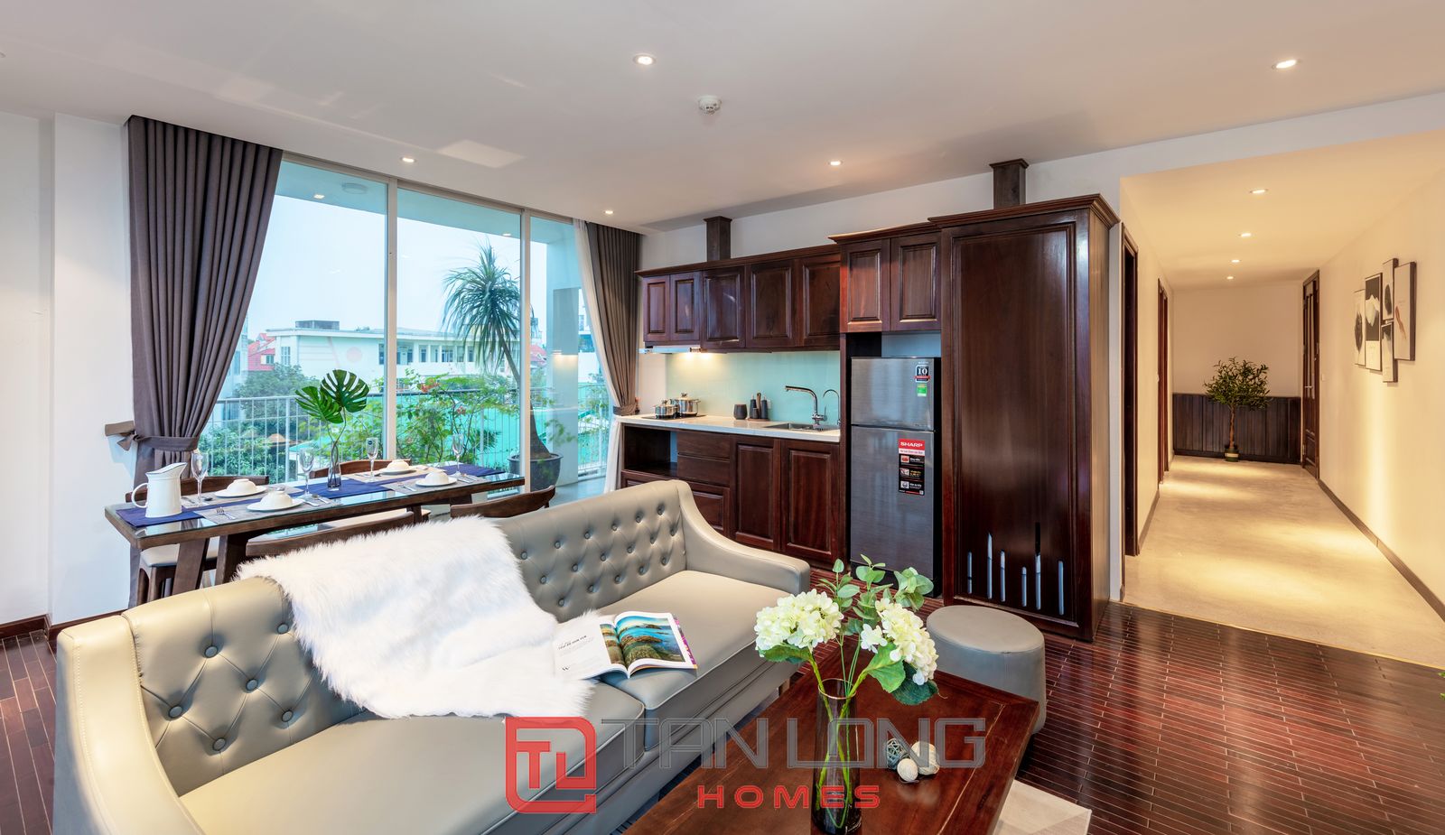Cho thuê căn hộ diện tích 70m2/2PN hướng chính Tây, tầng cao, ban công view hồ Thanh Hà Cienco 5