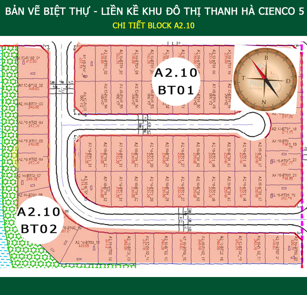 Bán biệt thự khu A 2.10 Khu đô thị Thanh Hà