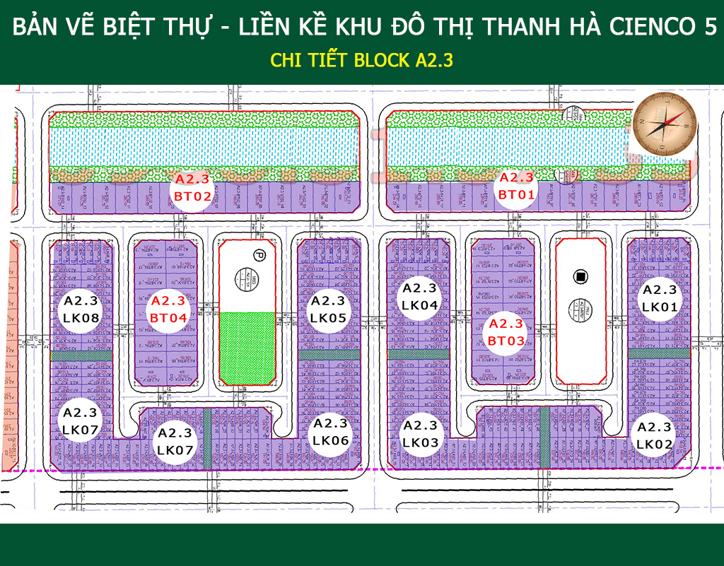 Nhà liền kề khu A 2.3 Khu đô thị Thanh Hà