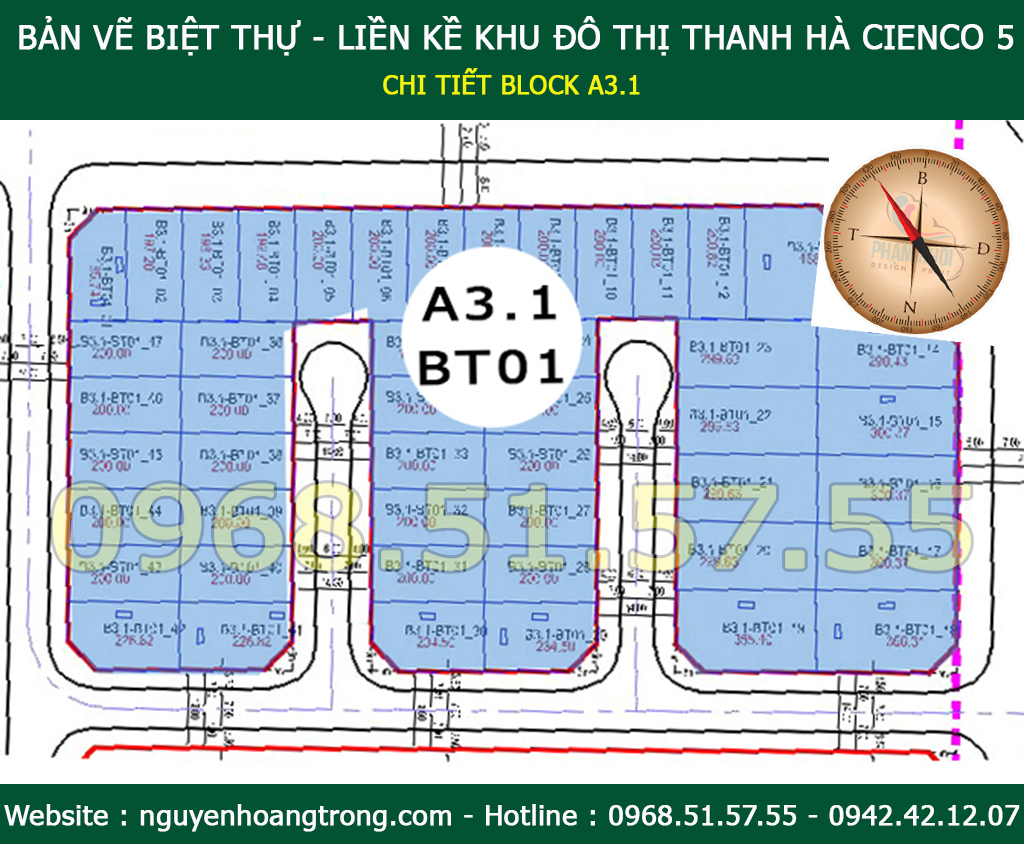 Bán biệt thự khu A 3.1 Khu đô thị Thanh Hà