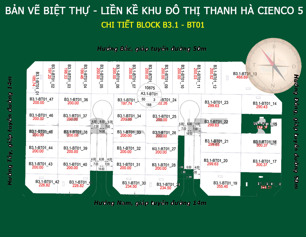 Bán biệt thự khu B 3.1 khu đô thị Thanh Hà
